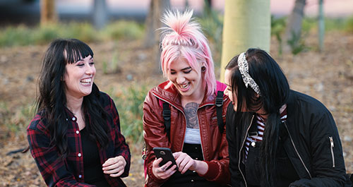 teen girls talking